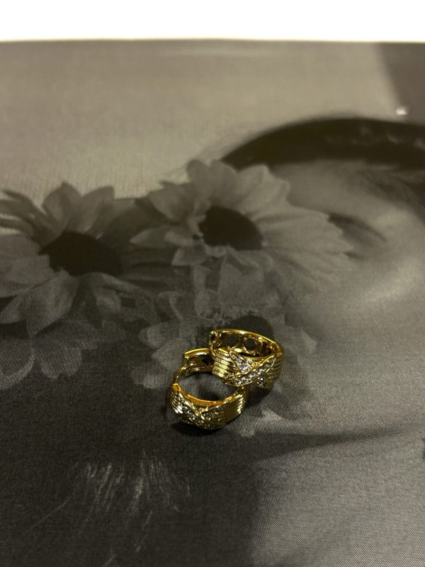 X Gold Earrings - Image 2