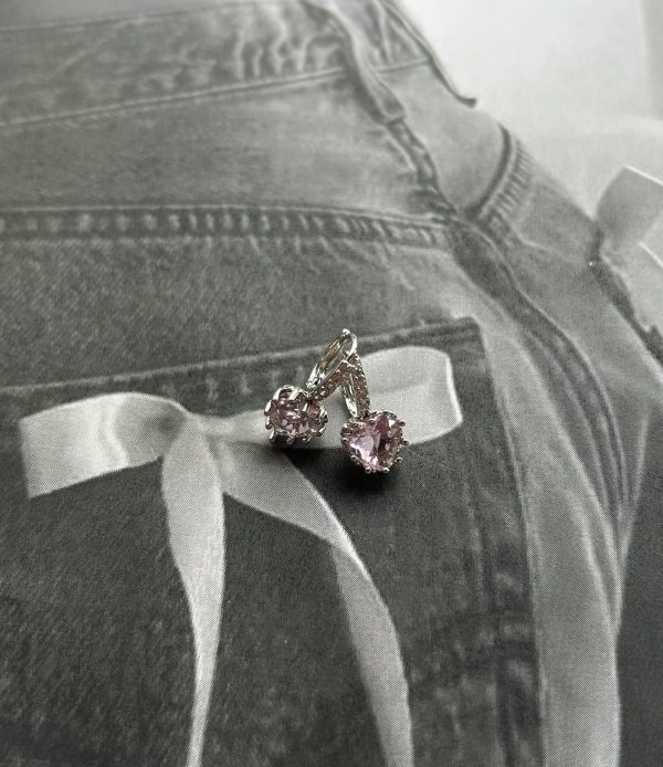 CRYSTAL HEART EARRINGS - Image 2