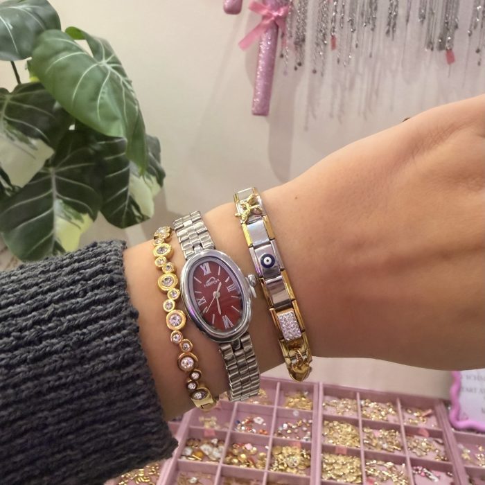 ORELLY SILVER & RED WATCH