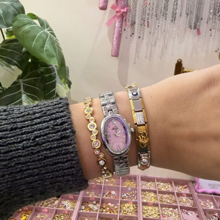 ORELLY PINK & SILVER WATCH