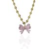 PINK BOW NECKLACE