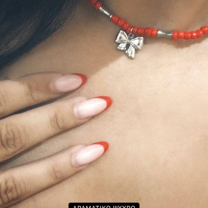 RED BOW NECKLACE
