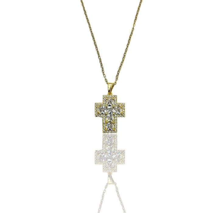 CURLYN CROSS NECKLACE
