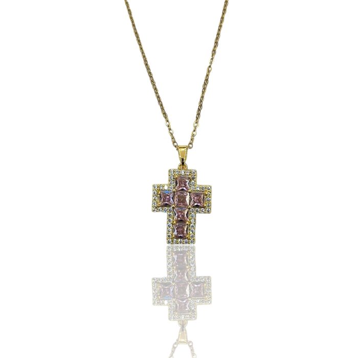 CURLYN CROSS NECKLACE