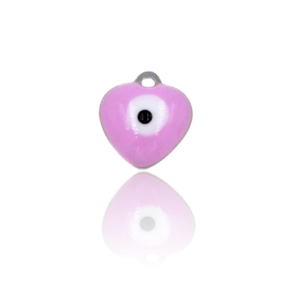 PINK EYE SILVER CHARM