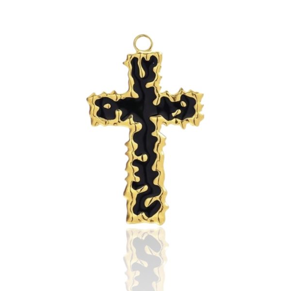 BLACK CROSS CHARM
