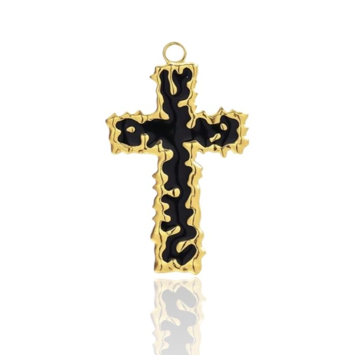 BLACK CROSS CHARM