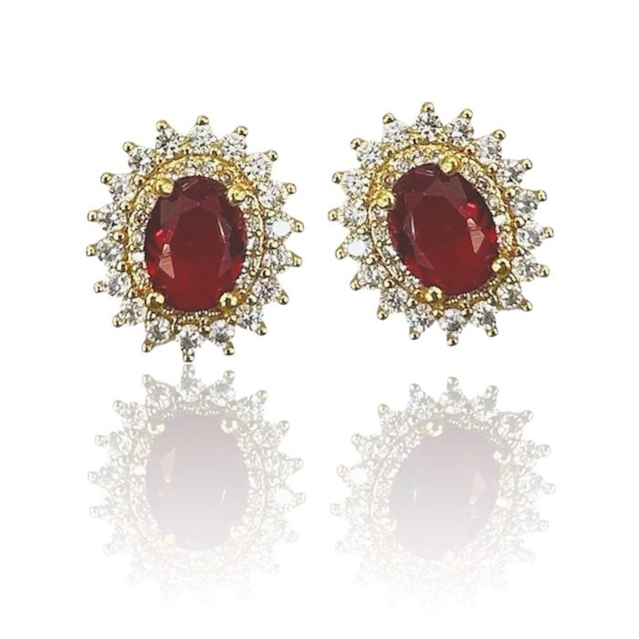 ROYAL RED SPARKLE EARRINGS