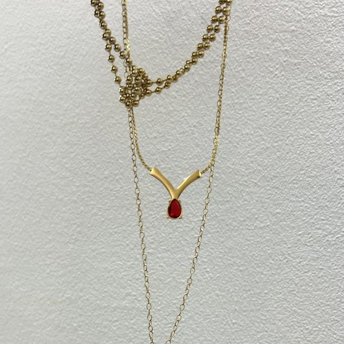 RED BOLY NECKLACE