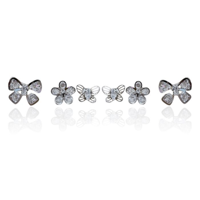 SILVER LON SET EARRINGS