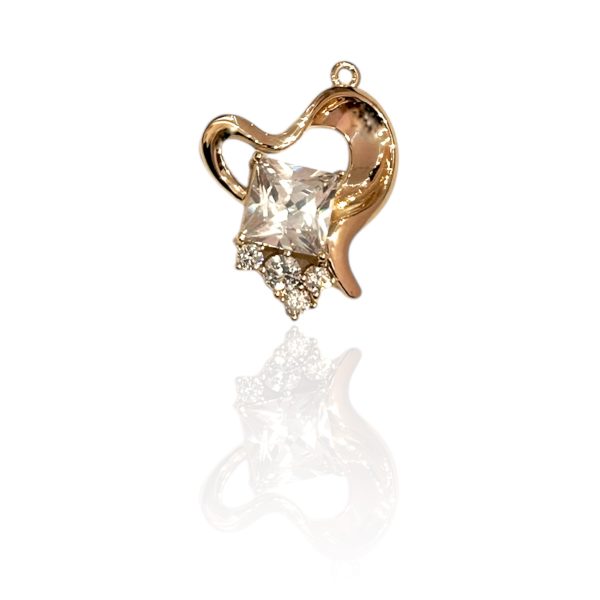 BIG CRYSTAL HEART CHARM