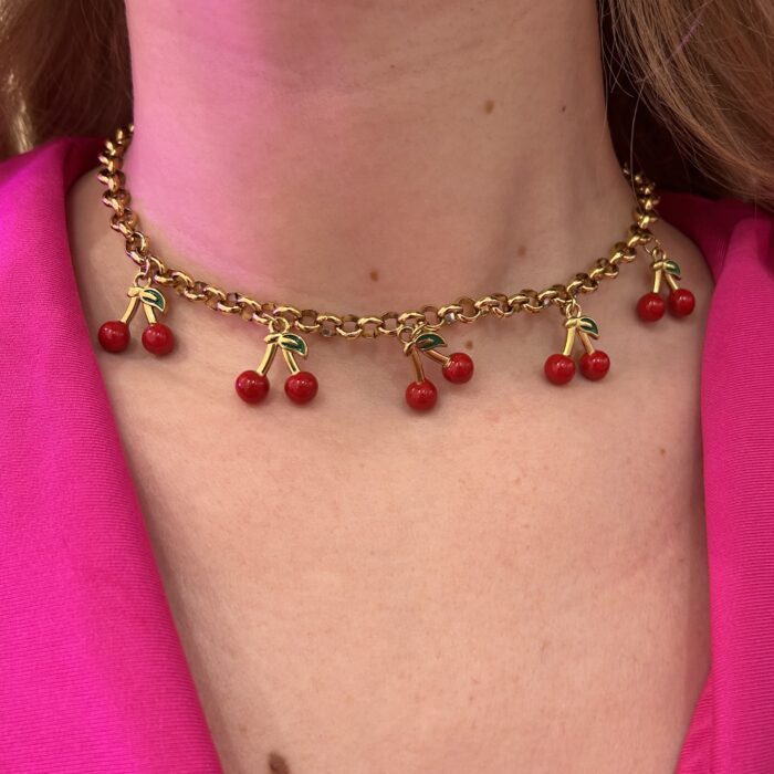CHERRY SALAD CHARM NECKLACE