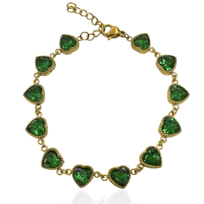GREEN HEART BRACELET