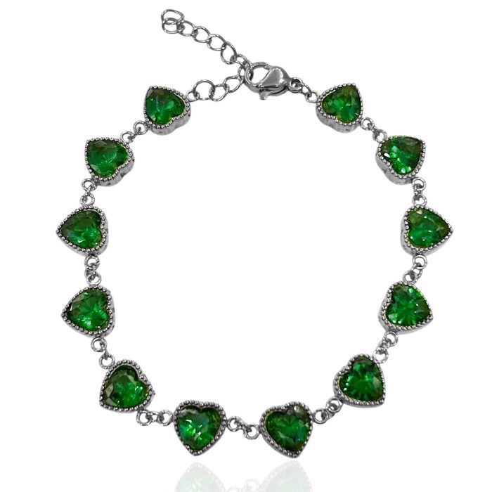 GREEN HEART BRACELET