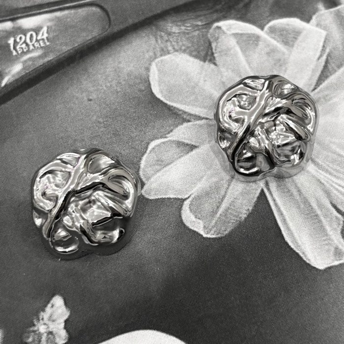 SILVER BOLL EARRINGS
