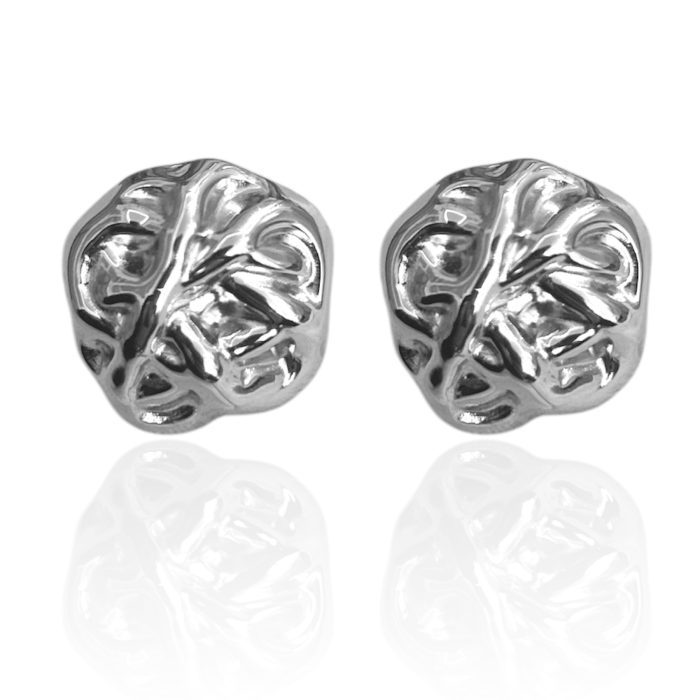 SILVER BOLL EARRINGS