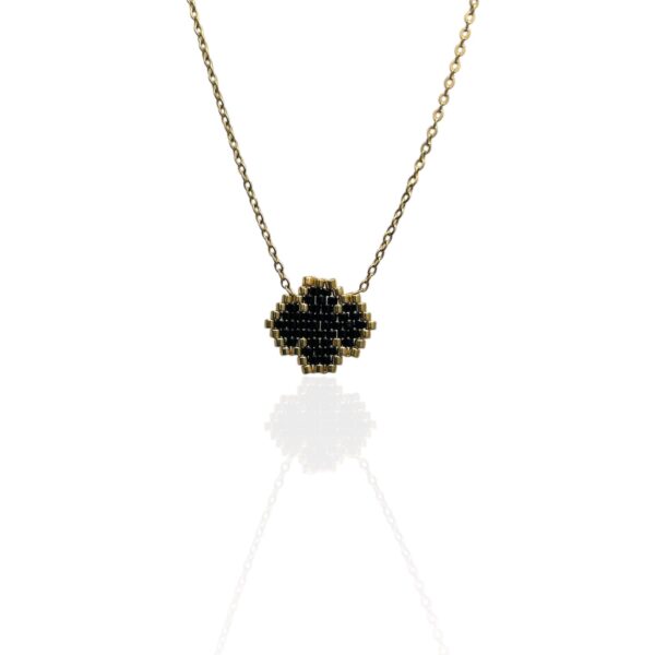 BLACK CROSS NECKLACE - Image 1