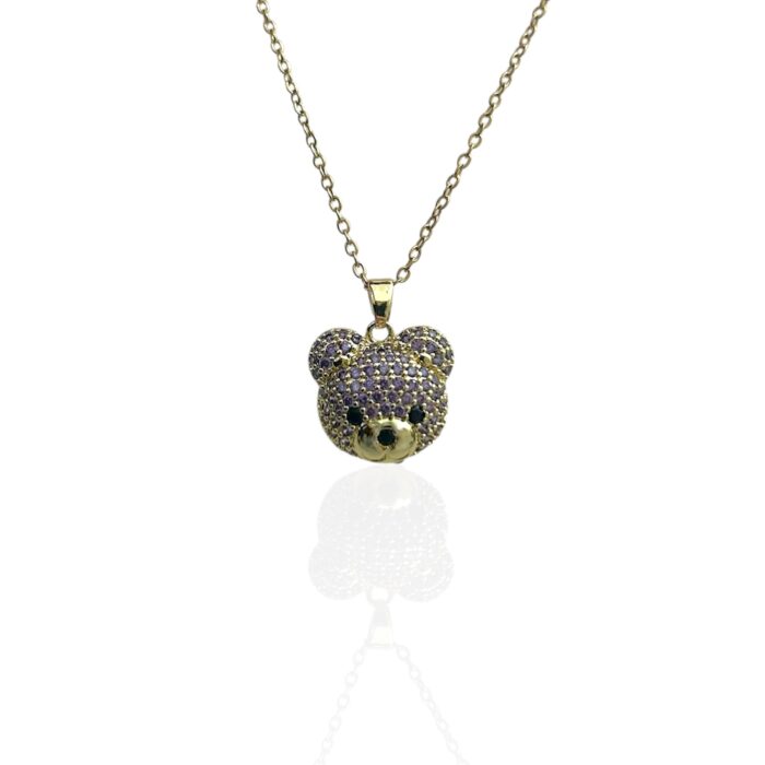 LILA BEAR NECKLACE