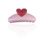 FUCHSIA HEART HAIR CLAW
