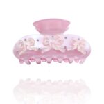 PINK BOW HAIR CLAW