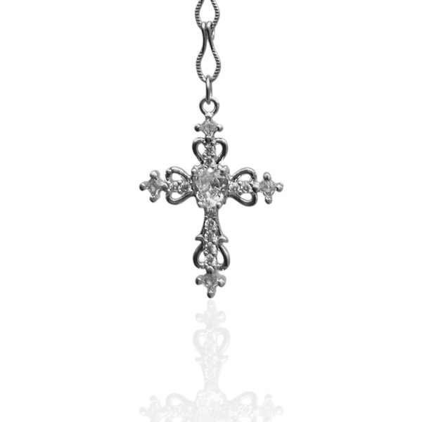 HEART CROSS TIE NECKLACE