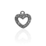 SPARKLE HEART CHARM 1,6CM