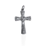 SILVER CROSS CHARM 4CM
