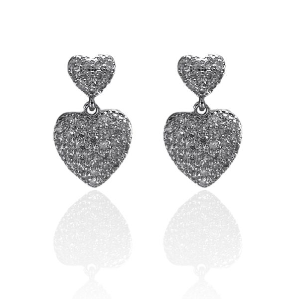 DUO SPARKLE HEARTS EARRINGS