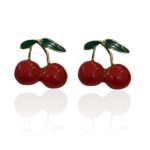 MESSY RED CHERRY EARRINGS