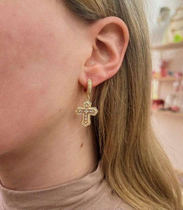 BIGY CROSS EARRINGS - Image 2