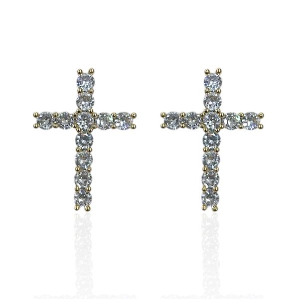 SPARKLE CROSS EARRINGS