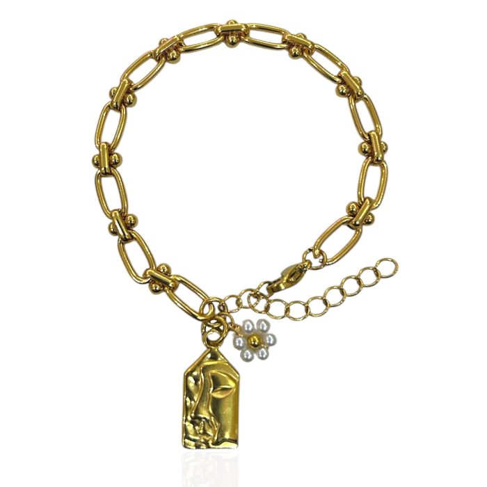 MARCARET FACE CHARM BRACELET