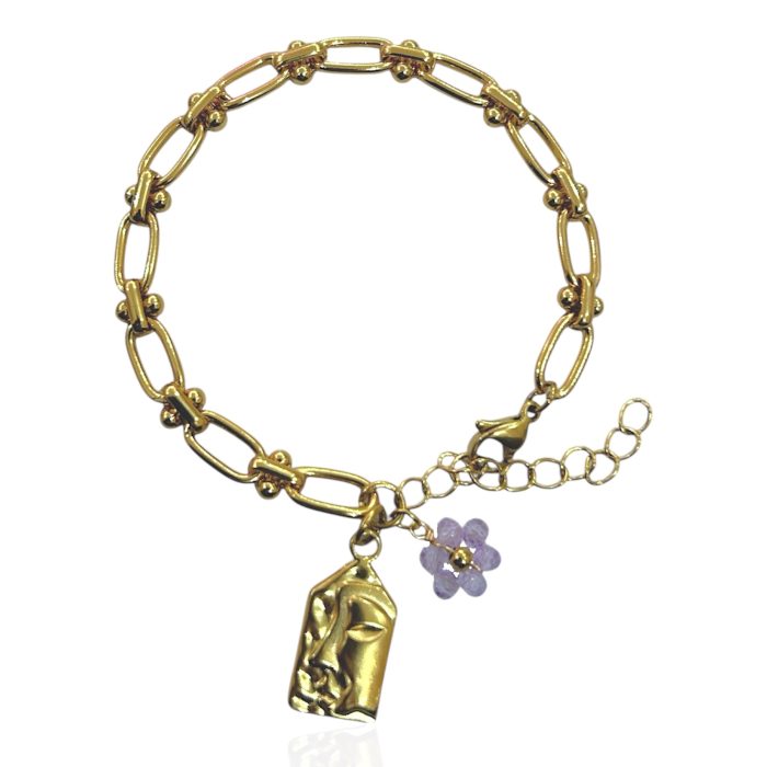 MARCARET FACE CHARM BRACELET