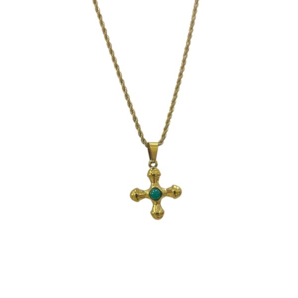 GREEN CROSS NECKLACE