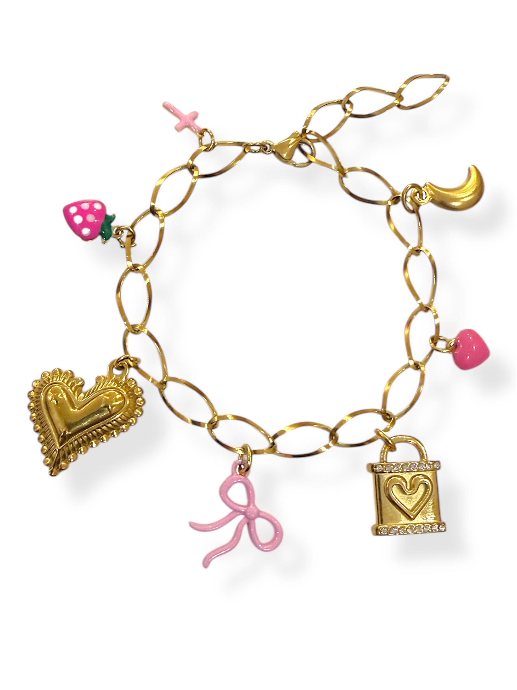 Photoroom_20251206_162122 ALYS PINK CHARM BRACELET - Image 1