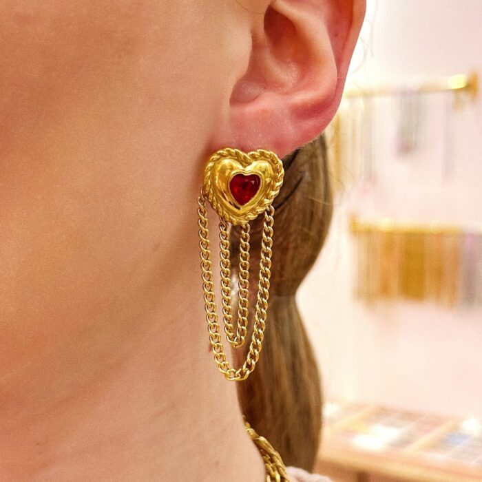CUTEST RED HEARTS EARRINGS