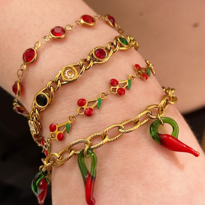 RED CUTE CHERRY BRACELET