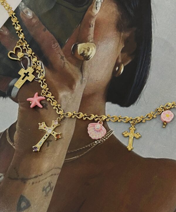 EROR PINK CHARM NECKLACE - Image 2