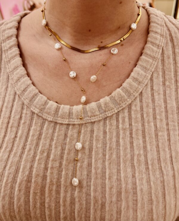 PEARL CLASSIC TIE NECKLACE - Image 2
