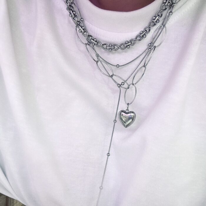 TIE SILVER MOOD  NECKLACE