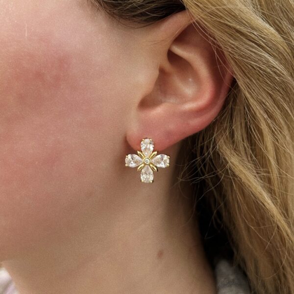 SPARKLING CROSS EARRINGS - Image 2