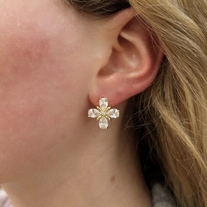 SPARKLING CROSS EARRINGS