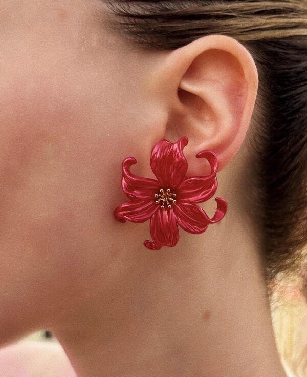 LILIUM RED EARRINGS - Image 2