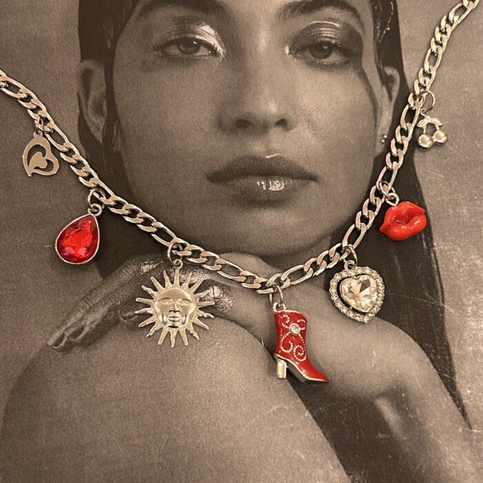 RED FLAG CHARM NECKLACE