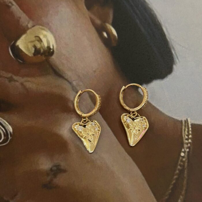 ROSES HEARTS EARRINGS