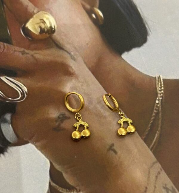 BASIC CHERRY EARRINGS - Image 2