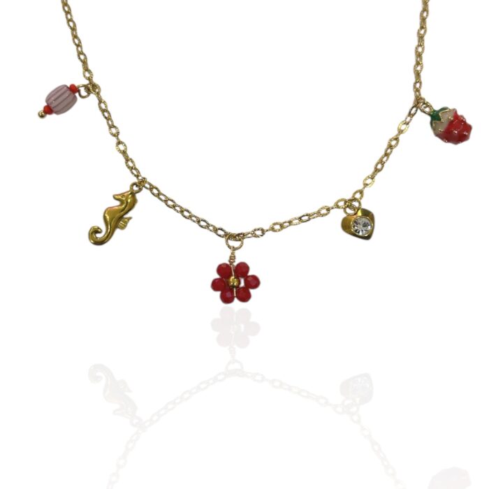 ABY RED CHARM NECKLACE