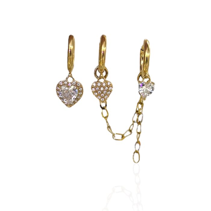 HEARTS SET EARRINGS