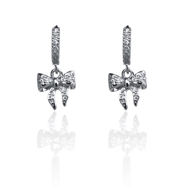 CRYSTAL BOW EARRINGS