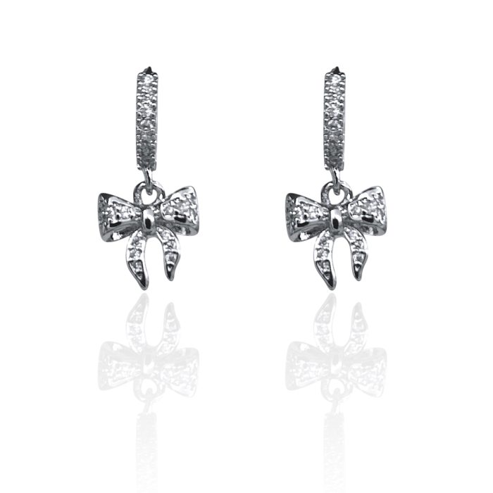 CRYSTAL BOW EARRINGS